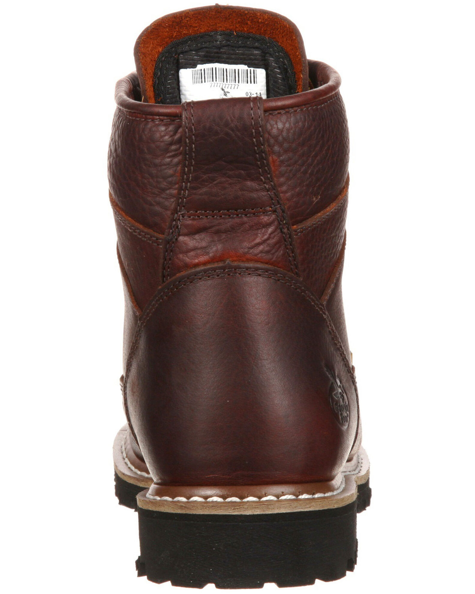 Image #4 - Georgia Boot Men's 6" Waterproof Lace-To-Toe Work Boots - Soft Toe, Brown, hi-res