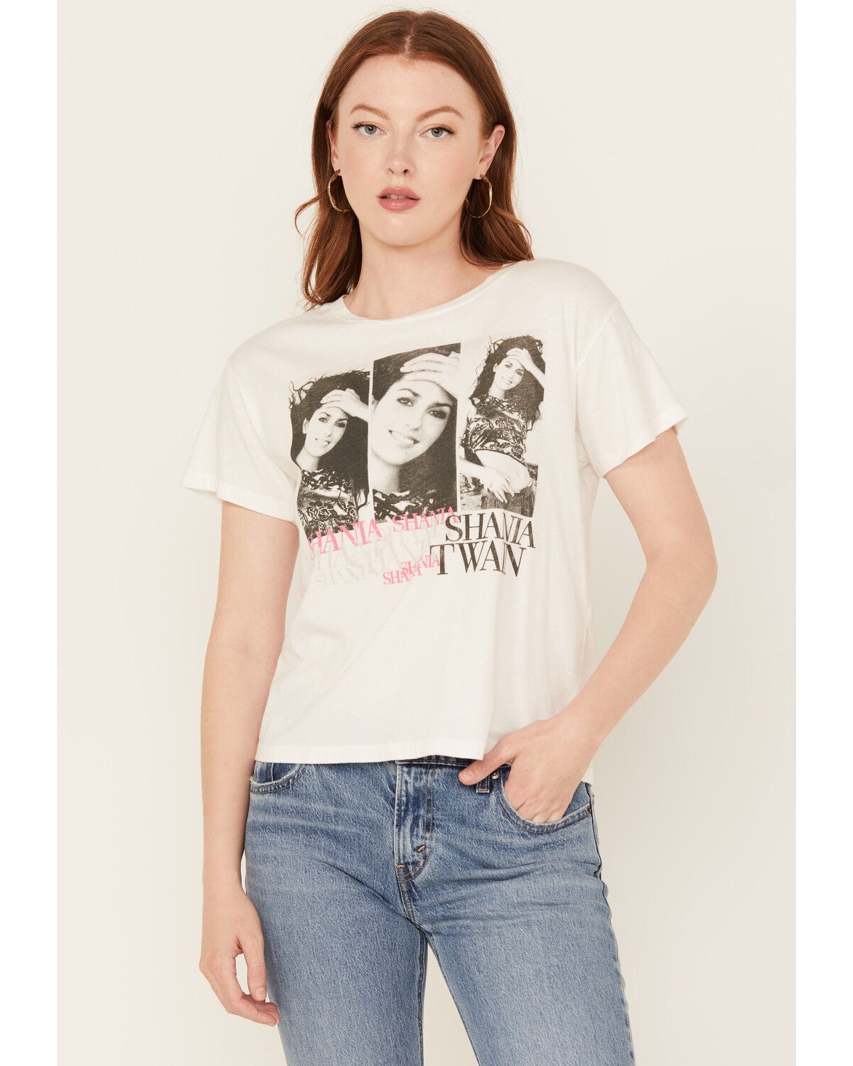 Day Dreamer Women's Shania Twain Short Sleeve Graphic Tee, White, hi-res