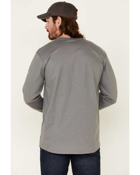 Image #4 - Cody James Men's FR Logo Long Sleeve Work T-Shirt , Light Grey, hi-res