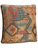 Image #3 - HiEnd Accents Ruidoso Square Pillow with Scalloping, Multi, hi-res