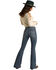 Rock & Roll Denim Women's Light Wash High Rise Flare Pull on Denim Jeans, Light Blue, hi-res