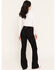 Image #3 - Ariat Women's R.E.A.L. Croc Flock High Rise Luxe Slim Trouser Denim Jeans, Black, hi-res