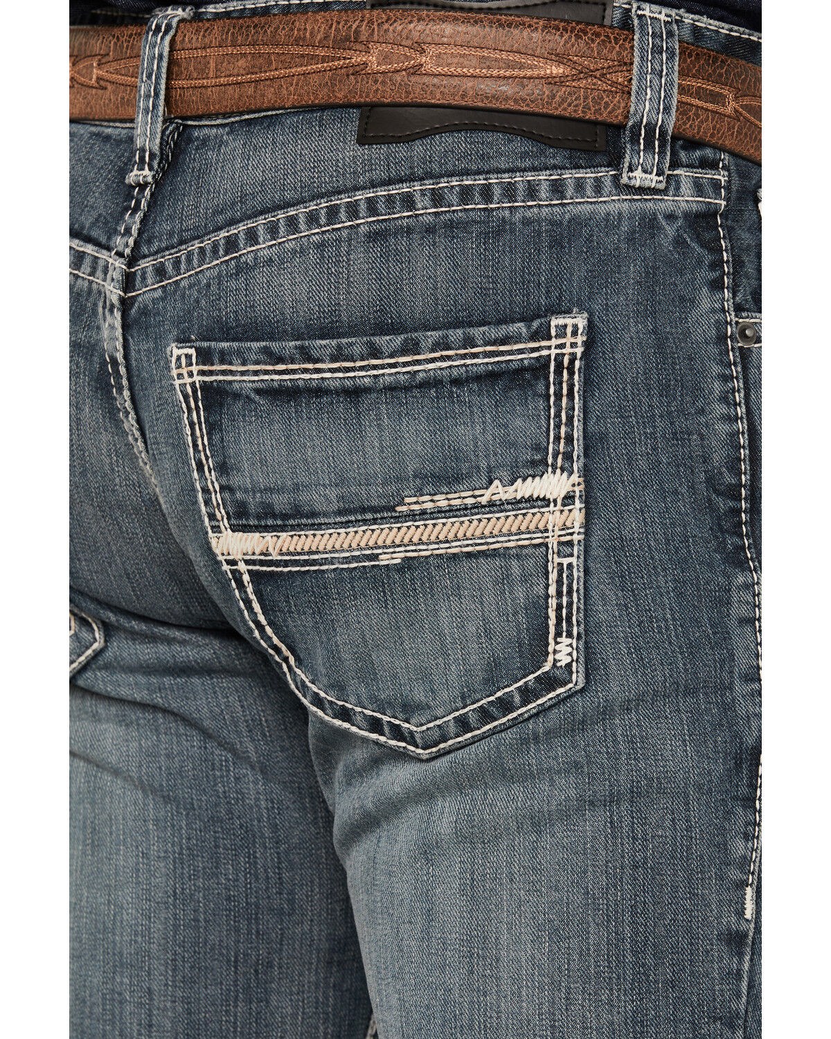 Image #4 - Rock & Roll Denim Men's Medium Wash Pistol Bootcut Stretch Denim Jeans, Medium Wash, hi-res
