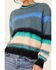 Image #3 - Molly Bracken Women's Striped Long Sleeve Sweater, Green, hi-res