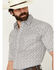 Image #2 - Panhandle Men's Abstract Geo Print Short Sleeve Pearl Snap Stretch Western Shirt , Grey, hi-res