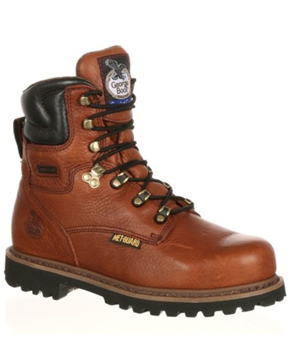 Image #2 - Georgia Boot Men's 8" Lace-Up Work Boots - Steel Toe, Briar, hi-res