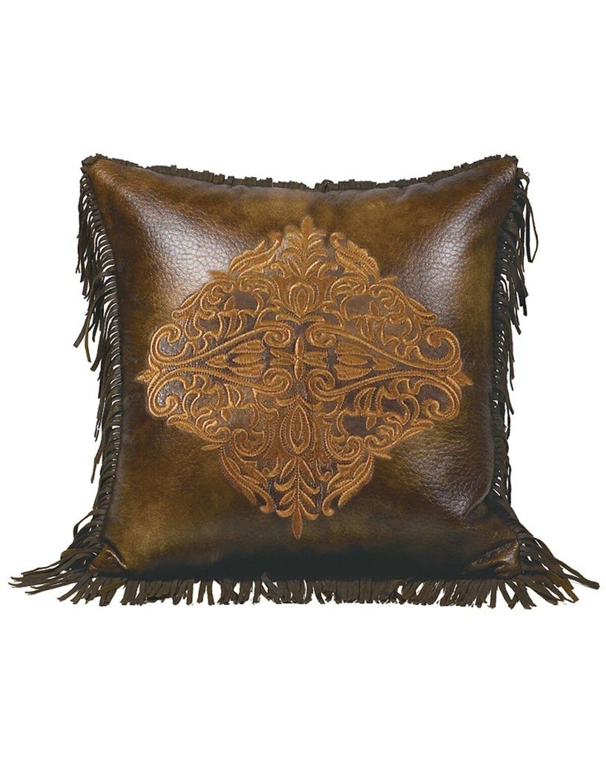 Image #1 - HiEnd Accents Austin Embroidery & Fringe Edges Accent Pillow, Multi, hi-res