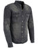 Image #6 - Milwaukee Performance Men's Denim Biker Shirt, Black, hi-res