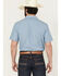 Image #4 - Cody James Men's Cowboy Way Striped Print Short Sleeve Snap Western Shirt, Light Blue, hi-res