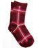 Shyanne Girls' Plaid Print Crew Socks, Multi, hi-res