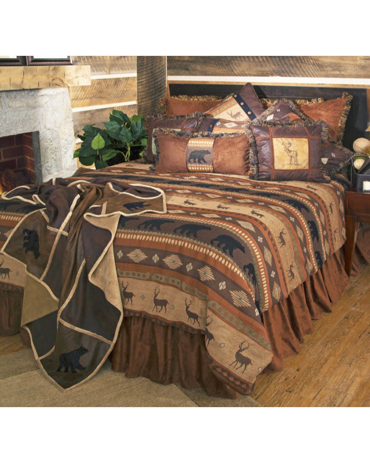 Carstens Autumn Trails Queen Bedding Set - 5 Piece, Rust Copper, hi-res
