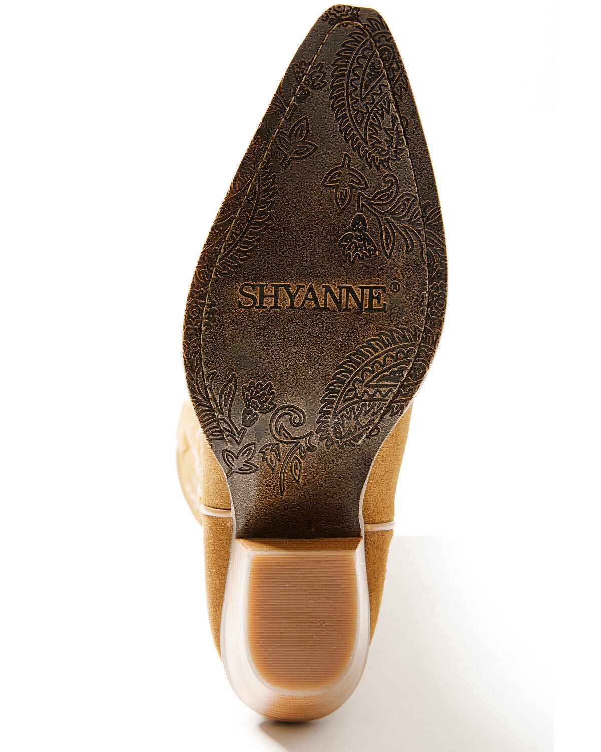 Image #7 - Shyanne Women's Flora Suede Tall Western Boots - Snip Toe, Tan, hi-res