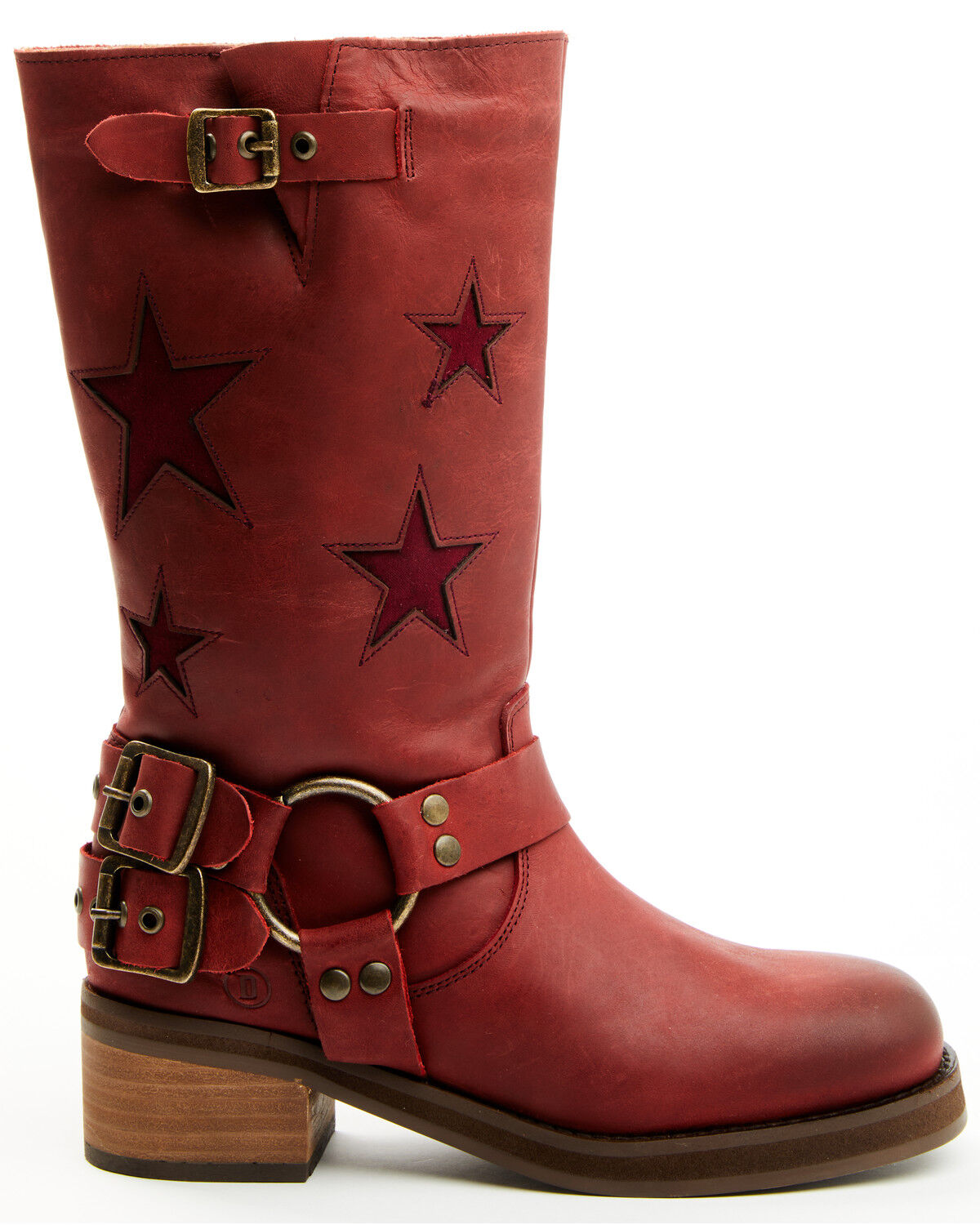 Image #2 - Dingo Women's Blacklist Harness Boots - Round Toe, Wine, hi-res