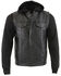 Image #1 - Milwaukee Leather Men's Club Style Zip Front Vest and Full Sleeve Hooded Jacket - Big, Black, hi-res