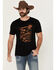 Image #1 - Moonshine Spirit Men's Country Soul Eagle Short Sleeve Graphic T-Shirt, Black, hi-res