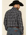 Image #3 - Rock & Roll Denim Men's Black Med Plaid Long Sleeve Western Shirt, Black, hi-res