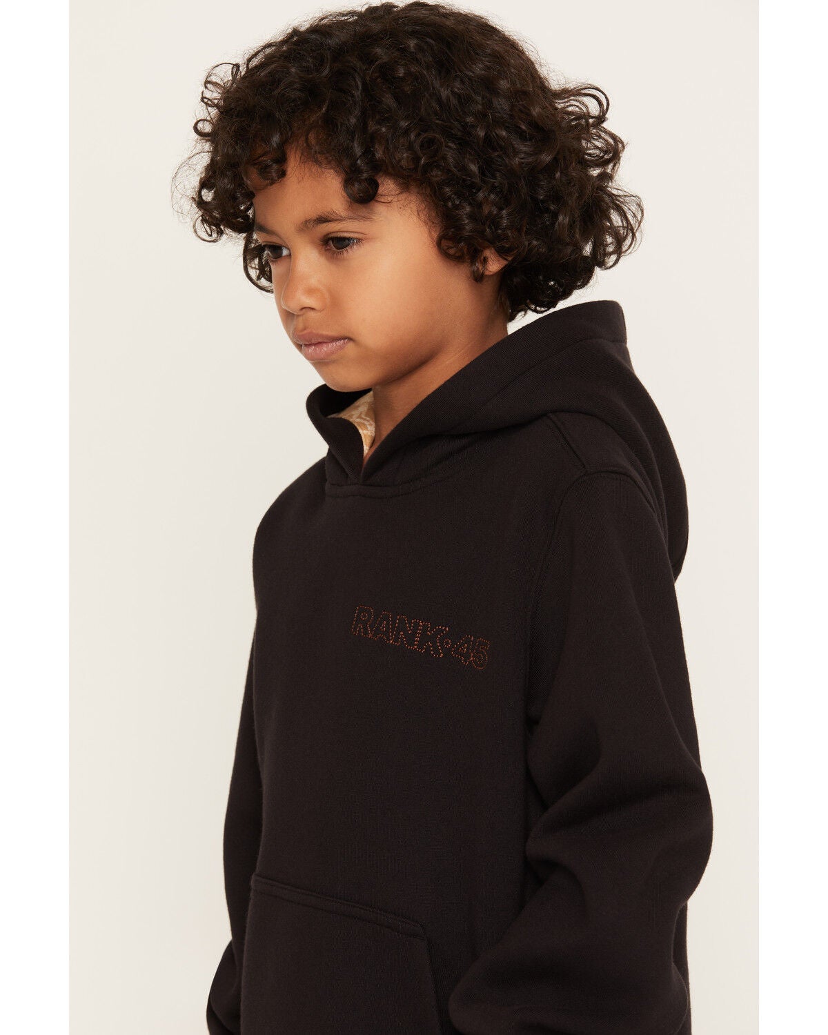 Image #3 - RANK 45&reg; Boys' Desert Steer Logo Hooded Sweatshirt, Black, hi-res
