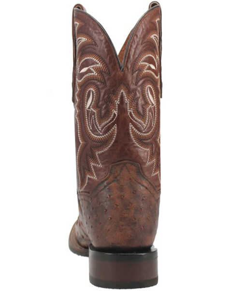 Image #5 - Dan Post Men's Dillinger Full Quill Ostrich Western Boots - Broad Square Toe , Brown, hi-res