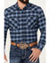 Image #3 - Pendleton Men's Wyatt Plaid Print Long Sleeve Snap Western Shirt, Dark Blue, hi-res