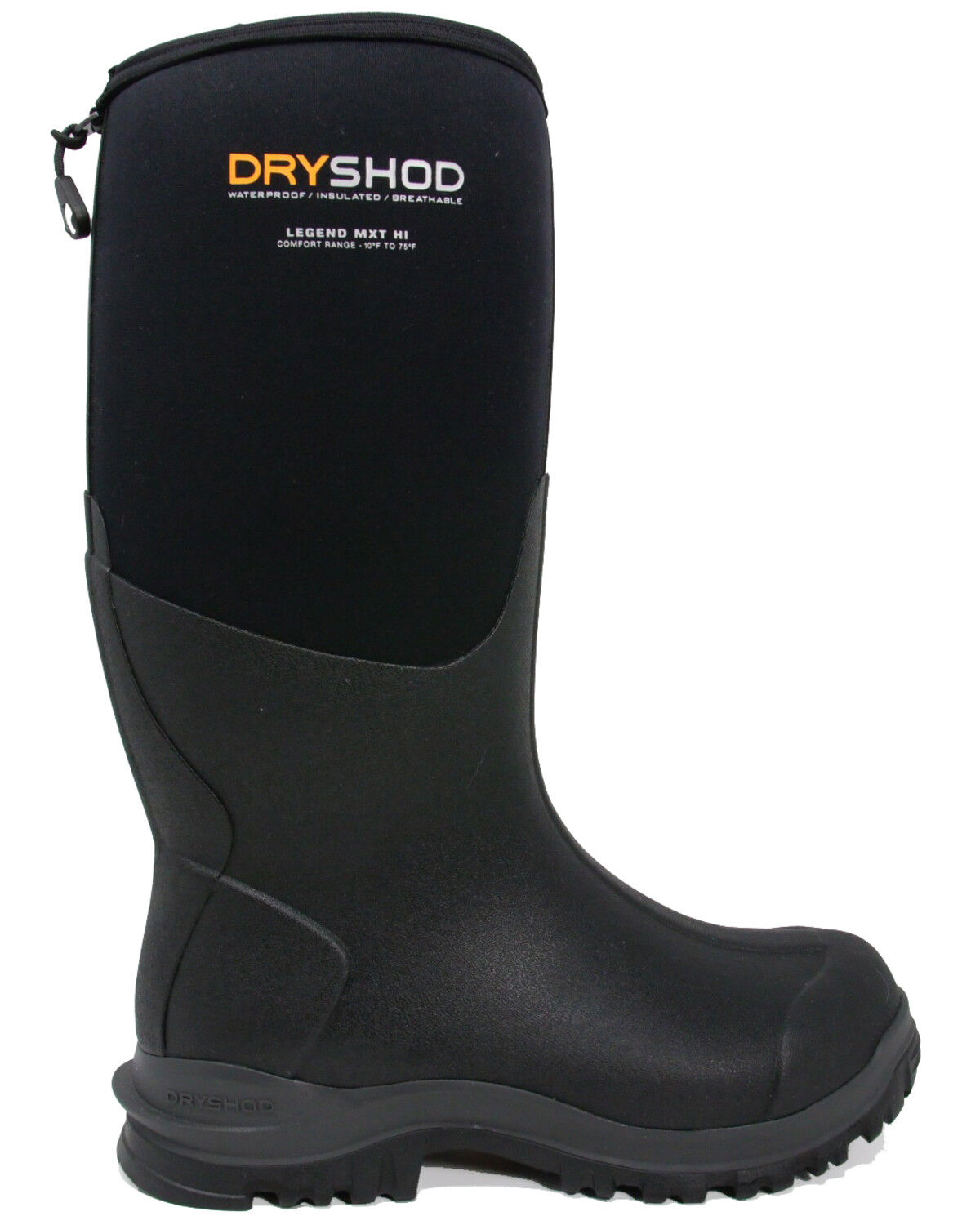 Image #2 - Dryshod Men's Legend MXT Rubber Boots - Soft Toe, Black, hi-res