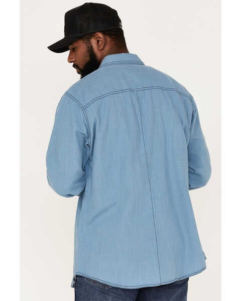 Image #4 - Wrangler Retro Premium Men's Solid Button Down Western Shirt , Turquoise, hi-res