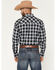 Image #4 - Wrangler Retro Men's Plaid Print Long Sleeve Snap Western Shirt - Tall, Black, hi-res
