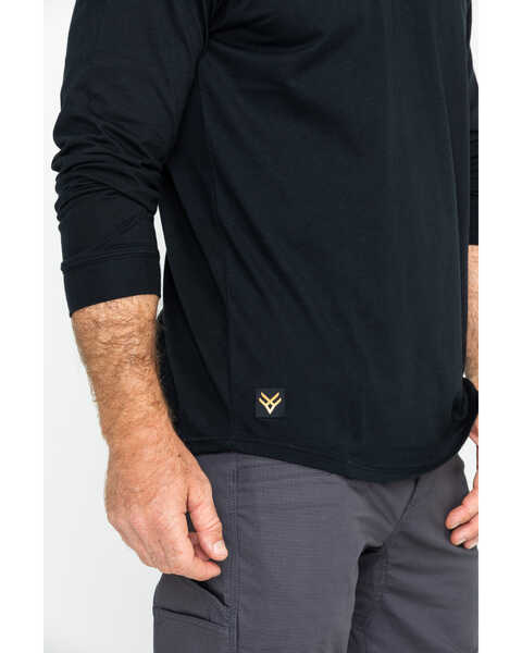 Image #5 - Hawx Men's Logo Crew Long Sleeve Work T-Shirt , Black, hi-res
