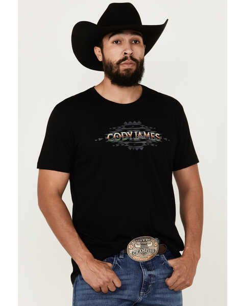 Cody James Men's Barra Logo Short Sleeves Graphic T-Shirt , Black, hi-res