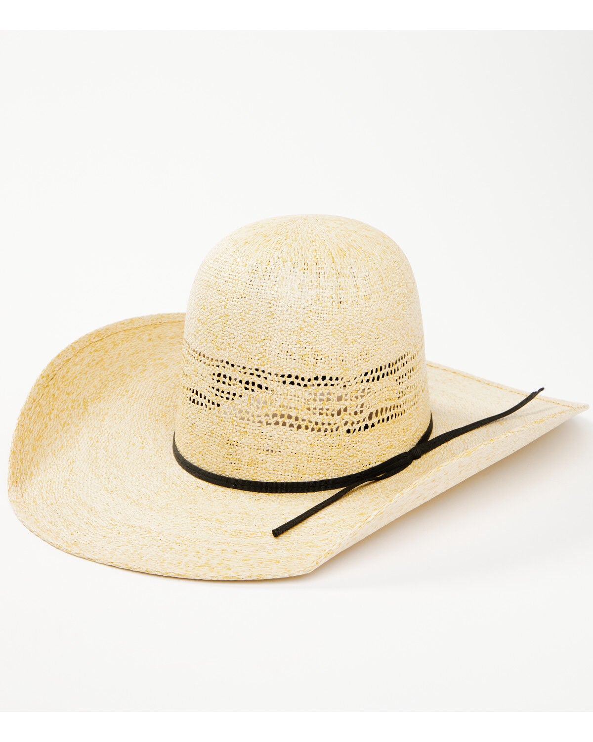 Rodeo King Broken Horn 25X Straw Cowboy Hat, Black, hi-res
