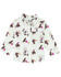Image #1 - Wrangler Toddler Girls' Rodeo Print Long Sleeve Pearl Snap Western Shirt, White, hi-res