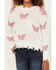 Image #3 - Self Esteem Girls' Butterfly Sweater , Ivory, hi-res