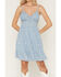 Image #3 - A.T.A.P. Women's Crochet Embroidered Sleeveless Mini Dress, Blue, hi-res