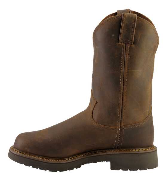Image #3 - Justin Men's J-Max Balusters Electrical Hazard Pull-On Work Boots - Soft Toe, Chocolate, hi-res