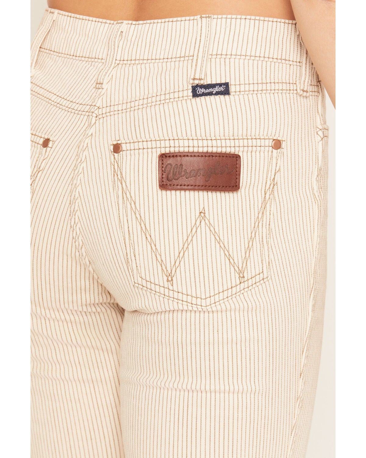 Image #4 - Wrangler Women's Ryann High Rise Bailey Trouser Denim Jeans, Cream, hi-res