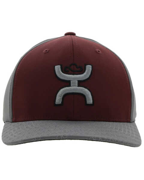Image #3 - Hooey Men's Solo III Logo Embroidered Trucker Cap, Maroon, hi-res