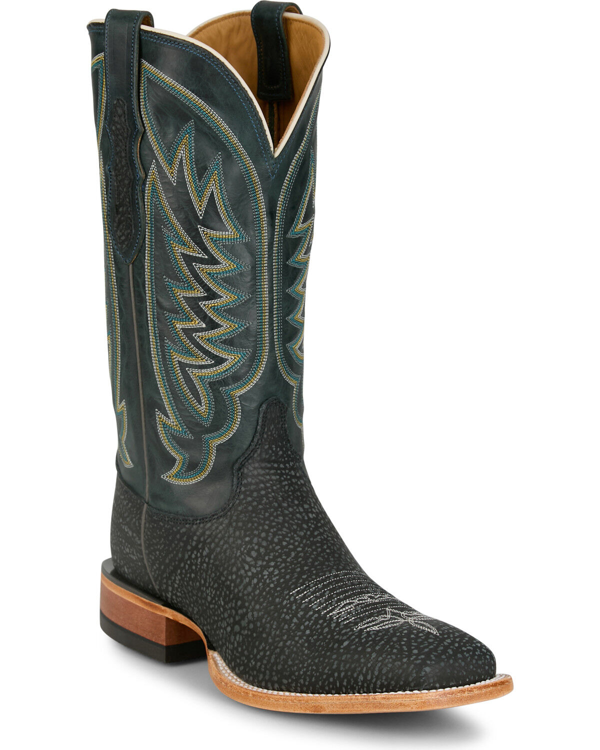 Image #1 - Justin Men's Cowman Western Boots - Square Toe, Black, hi-res