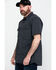 Image #3 - Hawx Men's Charcoal Solid Yarn Dye Two Pocket Short Sleeve Work Shirt - Big, Charcoal, hi-res