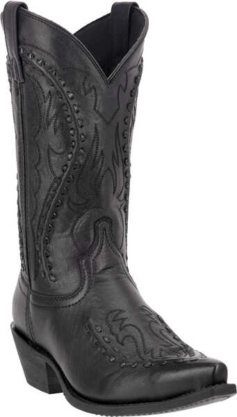 Image #1 - Laredo Men's Laramie Western Boots - Snip Toe, Black, hi-res