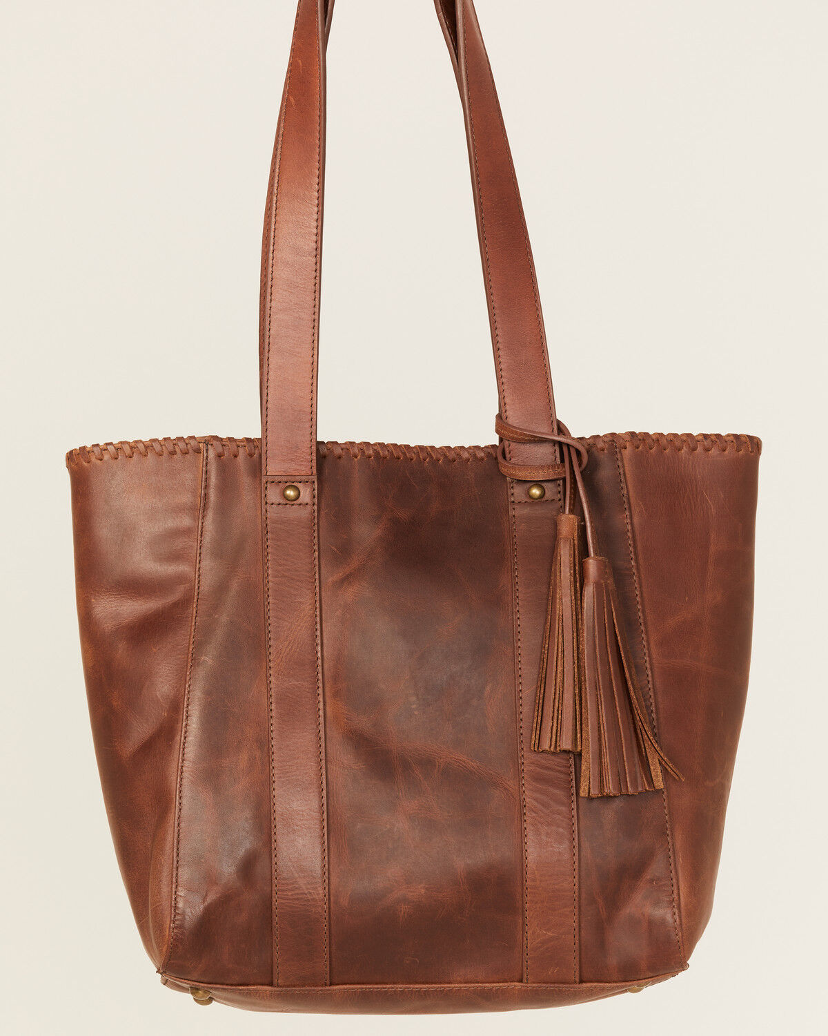 Image #2 - Cleo + Wolf Women's Leather Tote, Distressed Brown, hi-res