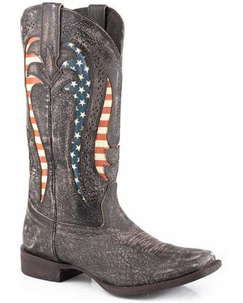 Image #1 - Roper Women's Liberty Western Boots - Square Toe, Brown, hi-res