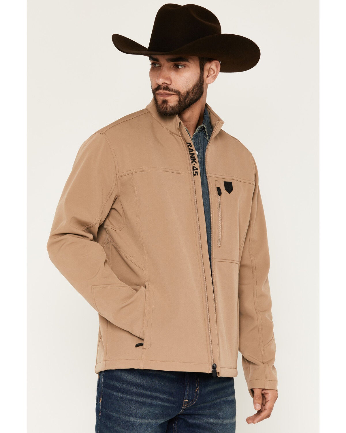 Image #2 - RANK 45&reg; Men's Richwood Softshell Jacket, Khaki, hi-res