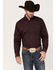 Image #1 - Cinch Men's Medallion Print Long Sleeve Button-Down Western Shirt, Brown, hi-res