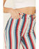Wrangler Women's Wanderer Rainbow Stripe Flare Jeans, Multi, hi-res