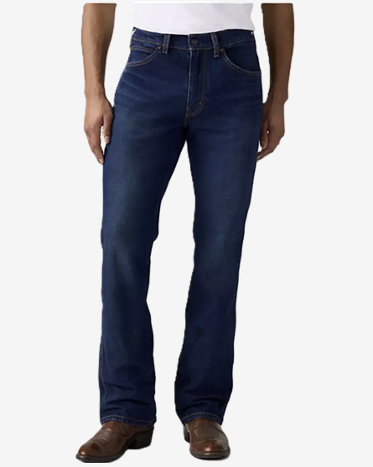 Image #1 - Levi's Men's 507 The Classics Dark Wash Western Slim Bootcut Stretch Denim Jeans, Dark Wash, hi-res