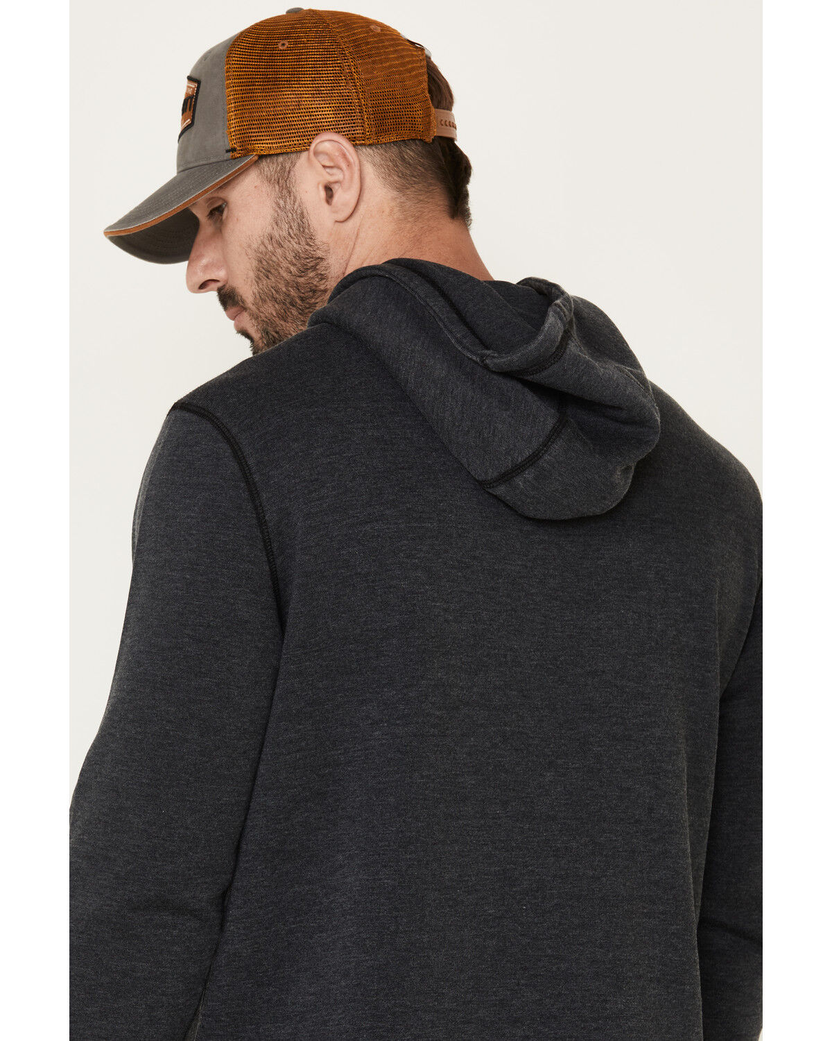 Image #5 - Flag & Anthem Men's Charcoal Colerain Burnout Fleece Hooded Sweatshirt, Charcoal, hi-res