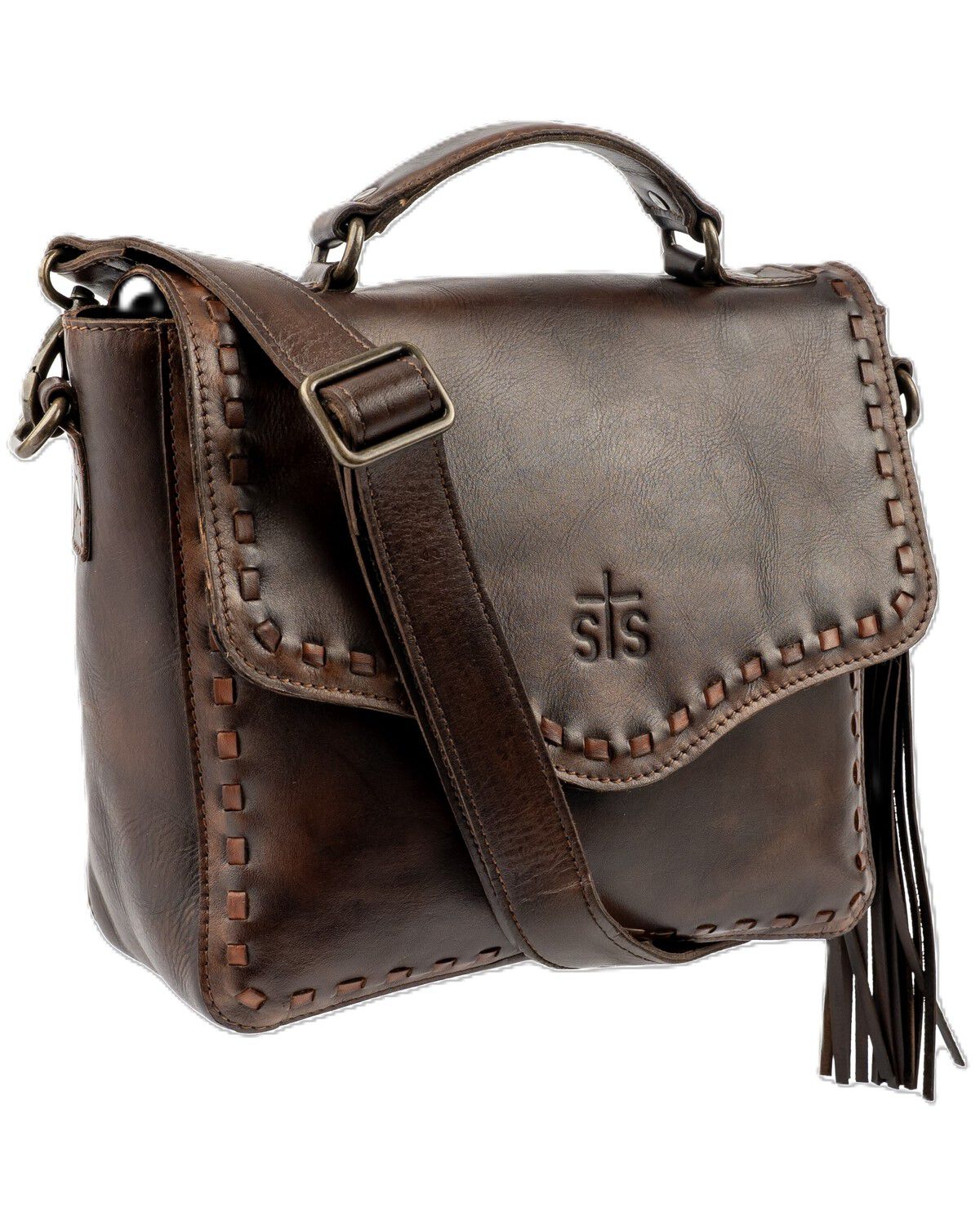 STS Ranchwear by Carroll Women's Bandera Dakota Crossbody Bag, Chocolate, hi-res