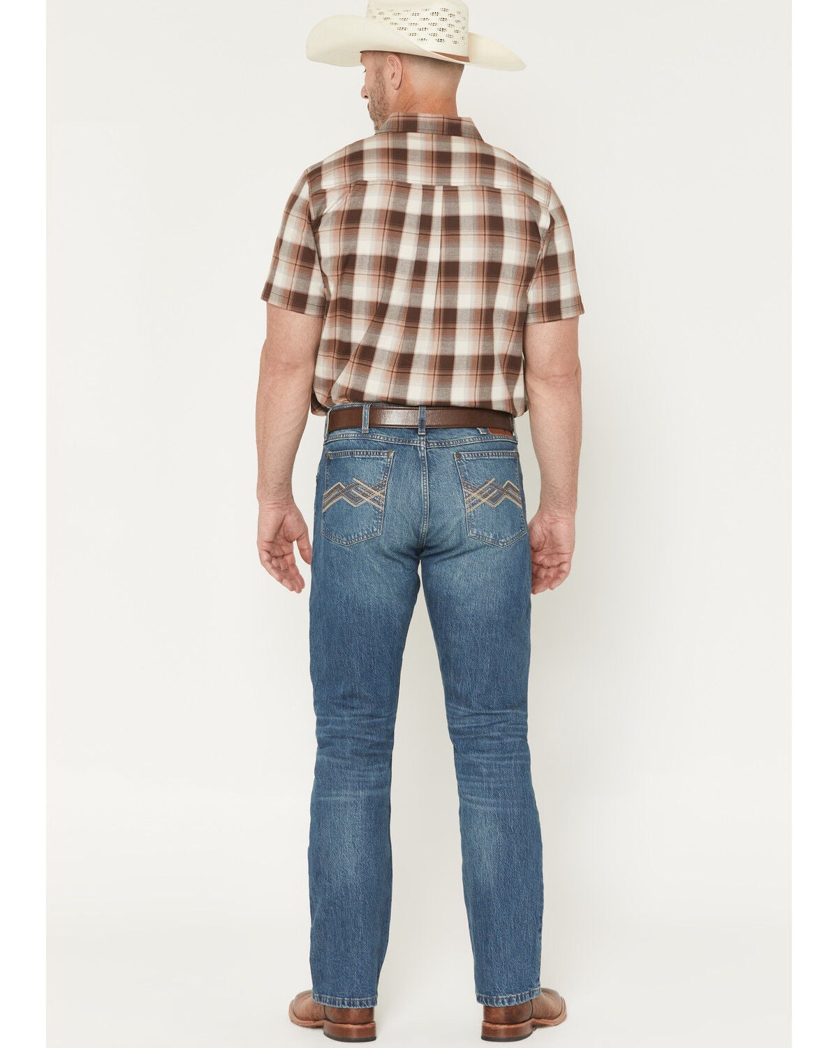 Image #3 - Wrangler 20X Men's Montana Medium Wash Vintage Bootcut Stretch Denim Jeans, Medium Wash, hi-res