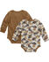 Image #2 - Carhartt Infant Boys' Printed Long Sleeve Pocket Onesie Set - 2 Piece, Brown, hi-res