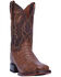 Image #1 - Dan Post Men's Kingsly Caiman Western Boots - Broad Square Toe, Chocolate, hi-res