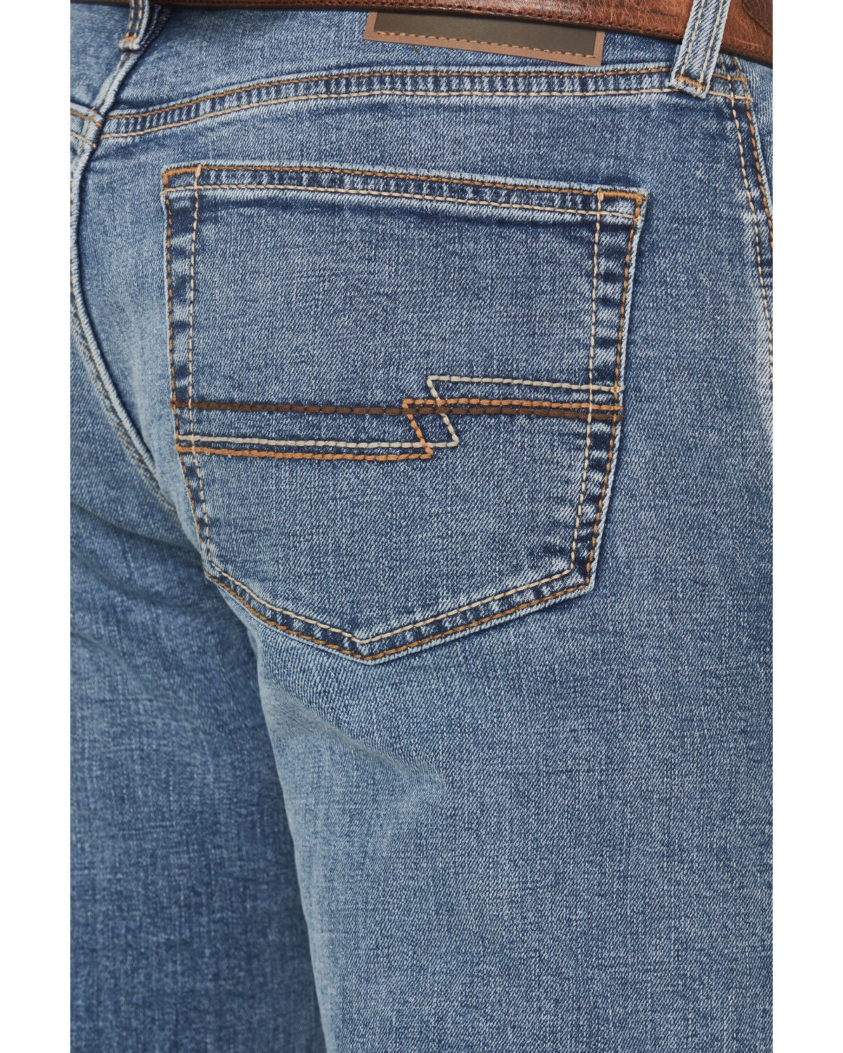 Image #4 - Ariat Men's M4 Medium Wash Relaxed Bootcut Stretch Denim Jeans, Medium Wash, hi-res
